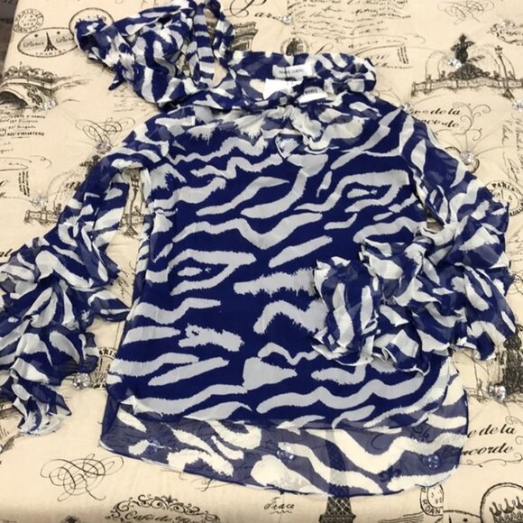 Prabal Gurung Ruffled-Cuffs Silk Blouse - Picture 8 of 13